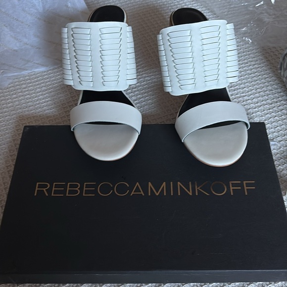 Rebecca Minkoff Open Toe Woven Strap Camila Mule. - Picture 2 of 5